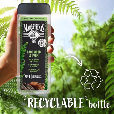 Le Petit Marseillais Cade Wood &amp; Fern Tusfürdő férfiaknak 400 ml