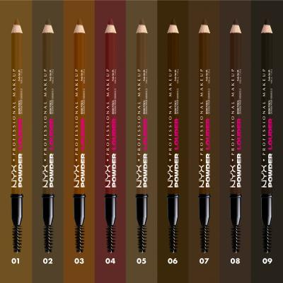 NYX Professional Makeup Powder Louder Brow Pencil Szemöldökceruza nőknek 1,15 g Változat 03 Auburn