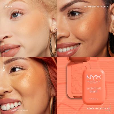 NYX Professional Makeup Buttermelt Blush Pirosító nőknek 5 g Változat 03 Sooner The Butta