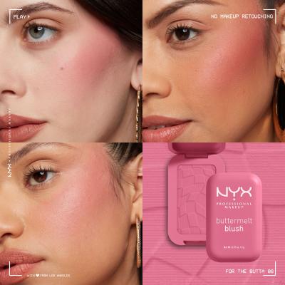 NYX Professional Makeup Buttermelt Blush Pirosító nőknek 5 g Változat 06 For The Butta