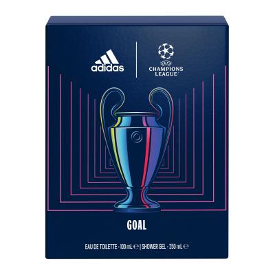 Adidas UEFA Champions League Goal Ajándékcsomagok eau de toilette 100 ml + tusfürdő 250 ml