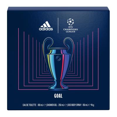 Adidas UEFA Champions League Goal Ajándékcsomagok eau de toilette 100 ml + tusfürdő 250 ml + dezodor 150 ml