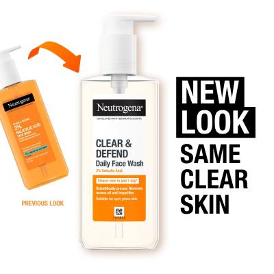 Neutrogena Clear &amp; Defend Daily Face Wash Arctisztító gél 200 ml