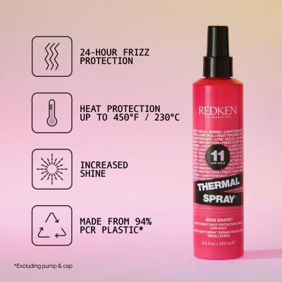 Redken Iron Shape Thermal Spray Hőkezelt hajra nőknek 250 ml