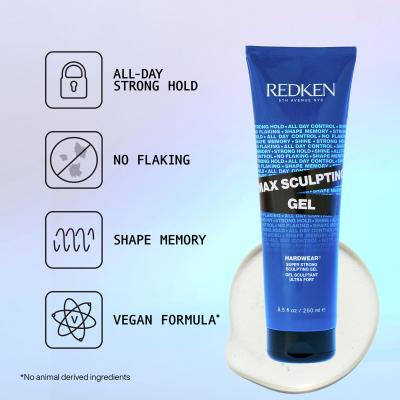 Redken Hardwear Max Sculpting Gel Hajzselé nőknek 250 ml