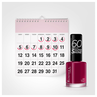 Rimmel London 60 Seconds Super Shine Körömlakk nőknek 8 ml Változat 320 Rapid Ruby