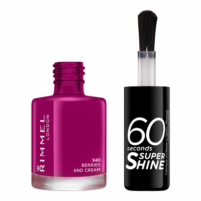 Rimmel London 60 Seconds Super Shine Körömlakk nőknek 8 ml Változat 340 Berries And Cream