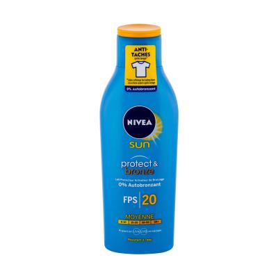 Nivea Sun Protect &amp; Bronze Sun Lotion SPF20 Fényvédő készítmény testre 200 ml