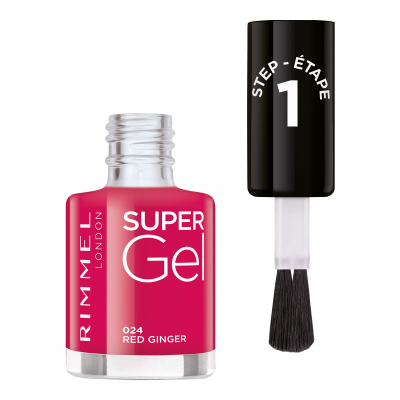 Rimmel London Super Gel By Kate STEP1 Körömlakk nőknek 12 ml Változat 024 Red Ginger