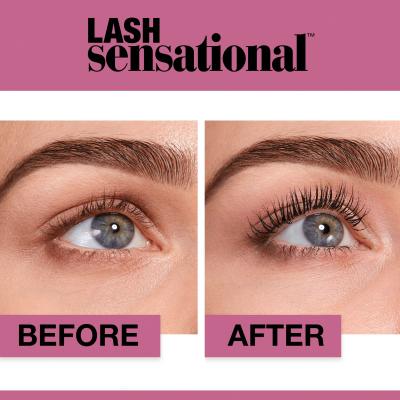 Maybelline Lash Sensational Waterproof Szempillaspirál nőknek 9,4 ml Változat Very Black