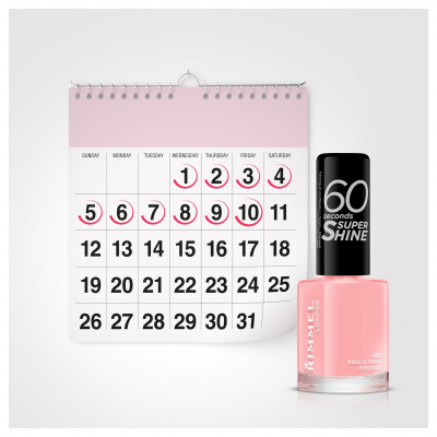 Rimmel London 60 Seconds Super Shine Körömlakk nőknek 8 ml Változat 262 Ring A Ring O´Roses