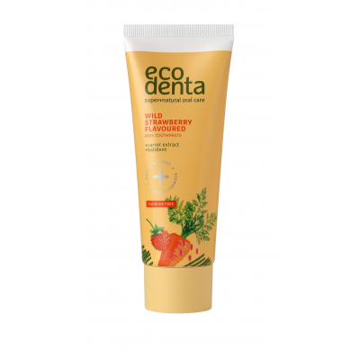 Ecodenta Toothpaste Wild Strawberry Flavoured Fogkrém gyermekeknek 75 ml