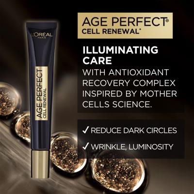 L&#039;Oréal Paris Age Perfect Cell Renew Illuminating Eye Cream Szemkörnyékápoló krém nőknek 15 ml