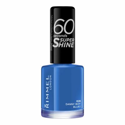 Rimmel London 60 Seconds Super Shine Körömlakk nőknek 8 ml Változat 828 Danny Boy, Blue!