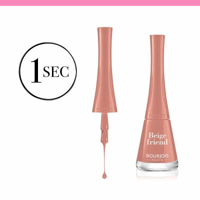 BOURJOIS Paris 1 Second Körömlakk nőknek 9 ml Változat 04 Beige Friend