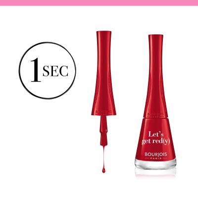 BOURJOIS Paris 1 Second Körömlakk nőknek 9 ml Változat 09 Let´s Get Red(y)