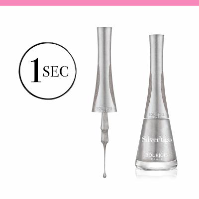 BOURJOIS Paris 1 Second Körömlakk nőknek 9 ml Változat 20 Silver´tigo