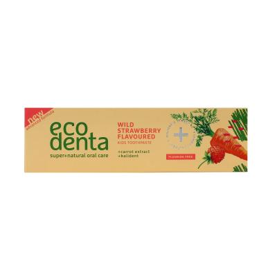 Ecodenta Toothpaste Wild Strawberry Flavoured Fogkrém gyermekeknek 75 ml sérült doboz