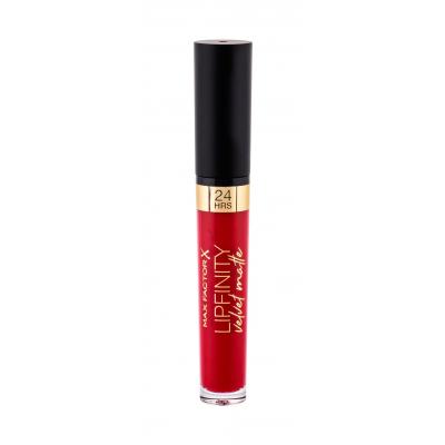 Max Factor Lipfinity Velvet Matte 24HRS Rúzs nőknek 3,5 ml Változat 025 Red Luxury