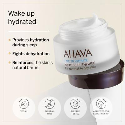 AHAVA Time To Hydrate Night Replenisher Éjszakai szemkörnyékápoló krém nőknek 50 ml