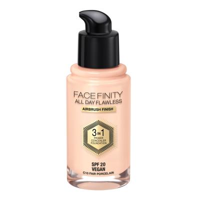 Max Factor Facefinity All Day Flawless SPF20 Alapozó nőknek 30 ml Változat C10 Fair Porcelain