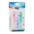 Canpol babies Baby Toothbrush Trainer Set Ajándékcsomagok masszázskefe 1 db + gumifogkefe az első fogak tisztítására 1 db + fogkefe 1 db