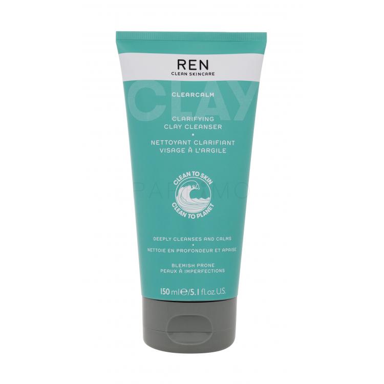 REN Clean Skincare Clearcalm 3 Clarifying Clay Cleanser Arctisztító gél nőknek 150 ml