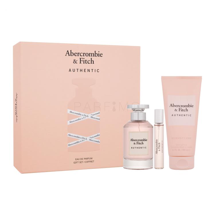 Abercrombie &amp; Fitch Authentic Ajándékcsomagok eau de parfum 100 ml + eau de parfum 15 ml + testápoló tej 200 ml