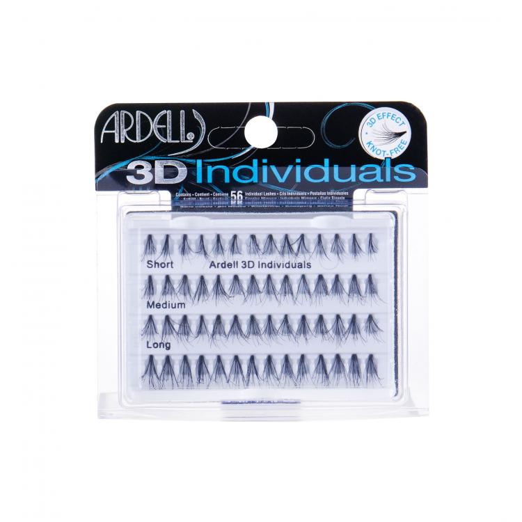 Ardell 3D Individuals Combo Pack Ajándékcsomagok tincses műszempilla 14 db Short Black + tincses műszempilla 14 db Medium Black + tincses műszempilla 28 db Long Black