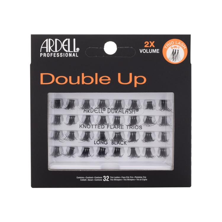 Ardell Double Up Knotted Trio Lash Műszempilla nőknek 32 db Változat Long Black