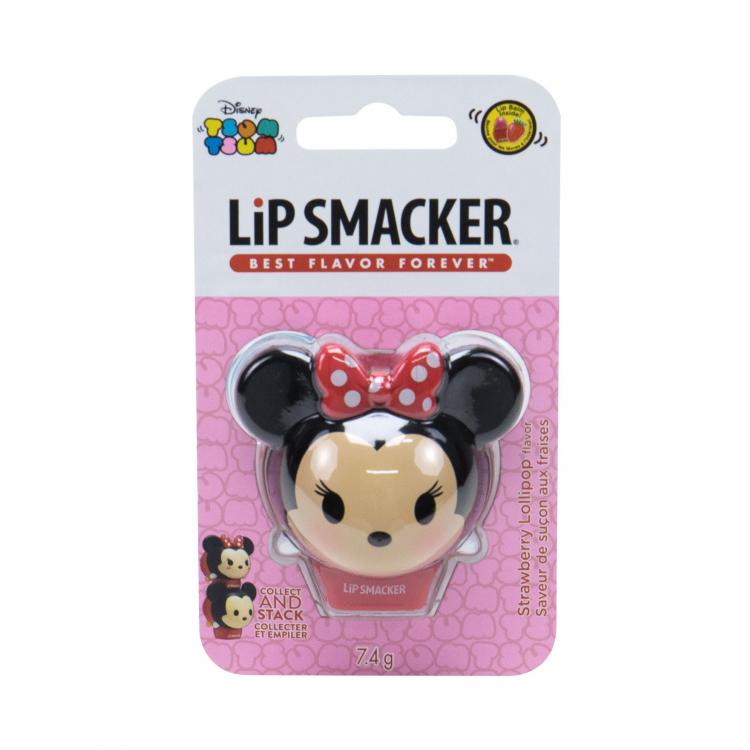 Lip Smacker Disney Minnie Mouse Ajakbalzsam gyermekeknek 7,4 g Változat Strawberry Lollipop