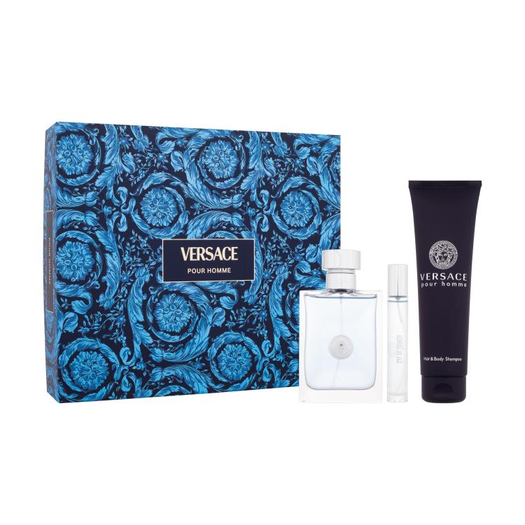 Versace Pour Homme Ajándékcsomagok Eau de Toilette 100 ml + Eau de Toilette 10 ml + tusfürdő 150 ml