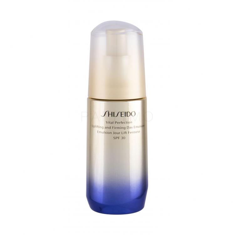 Shiseido Vital Perfection Uplifting And Firming Emulsion SPF30 Arcszérum nőknek 75 ml