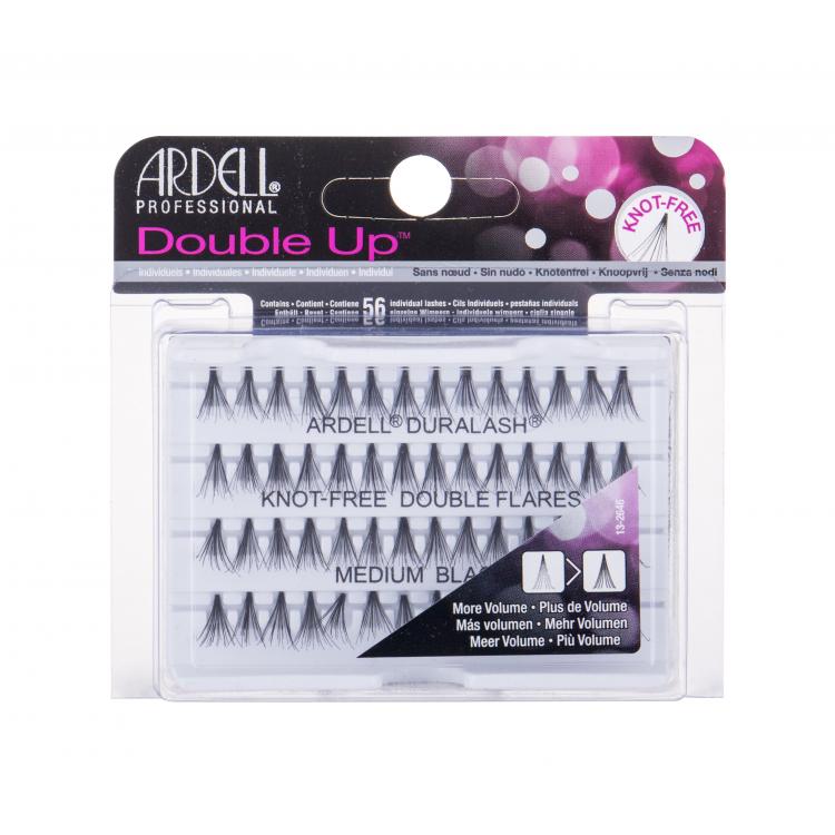 Ardell Double Up Duralash Knot-Free Double Flares Műszempilla nőknek 56 db Változat Medium Black