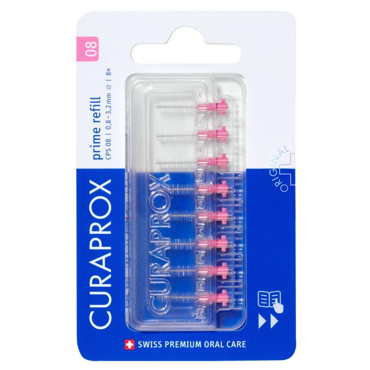 Curaprox CPS 08 Prime Refill 0,8 - 3,2 mm Fogközkefe 8 db