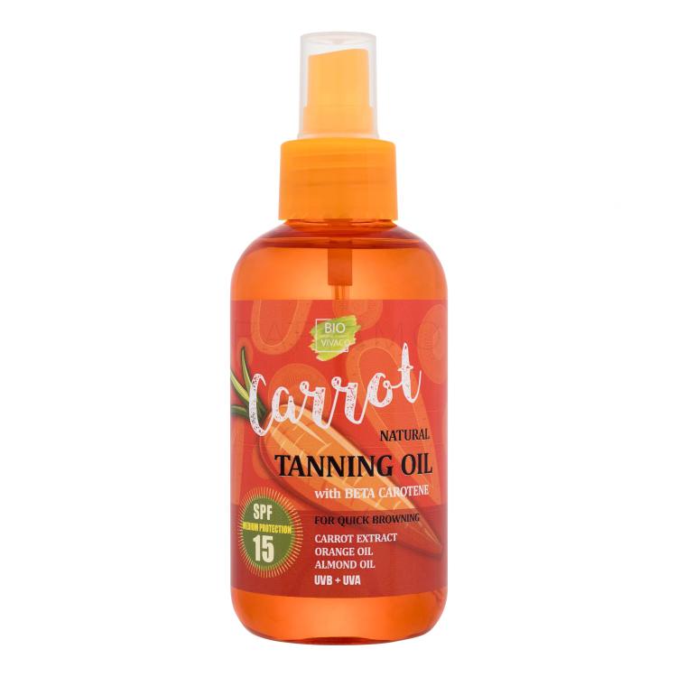 Vivaco Bio Carrot Tanning Oil SPF15 Fényvédő készítmény testre 150 ml