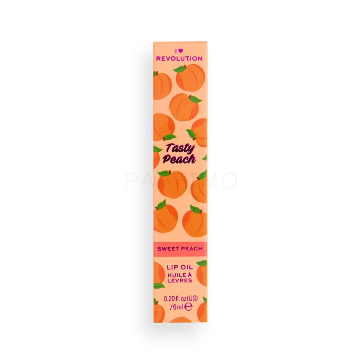 I Heart Revolution Tasty Peach Lip Oil Ajakolaj nőknek 6 ml Változat Sweet Peach