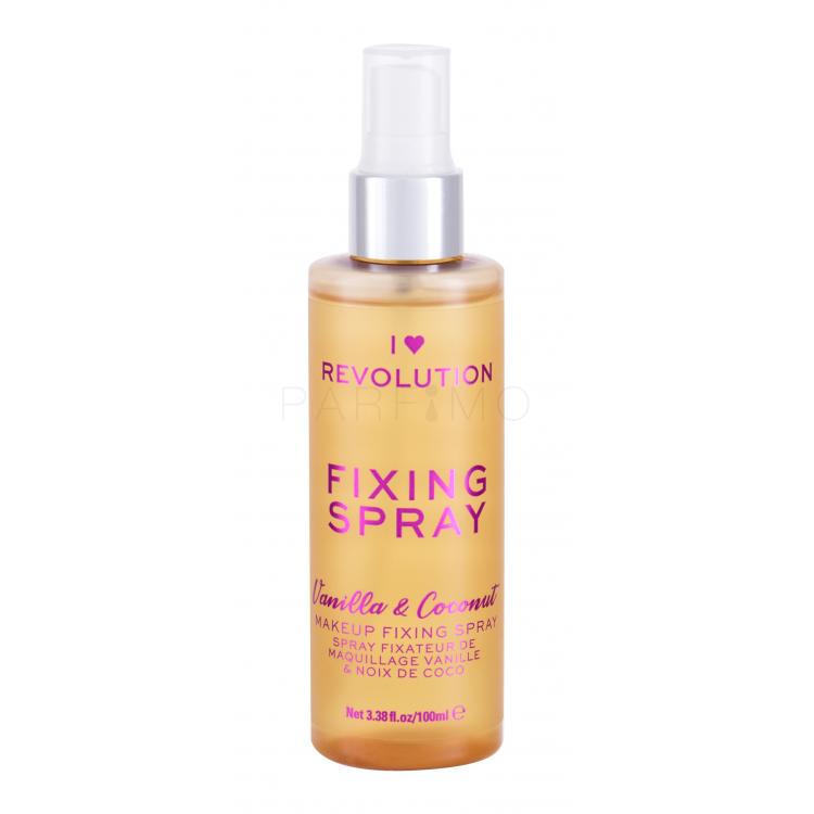 Makeup Revolution London I Heart Revolution Fixing Spray Vanilla &amp; Coconut Sminkfixáló nőknek 100 ml