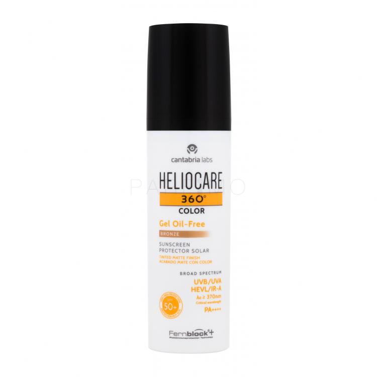 Heliocare 360° SPF50+ Fényvédő készítmény arcra nőknek 50 ml Változat Bronze