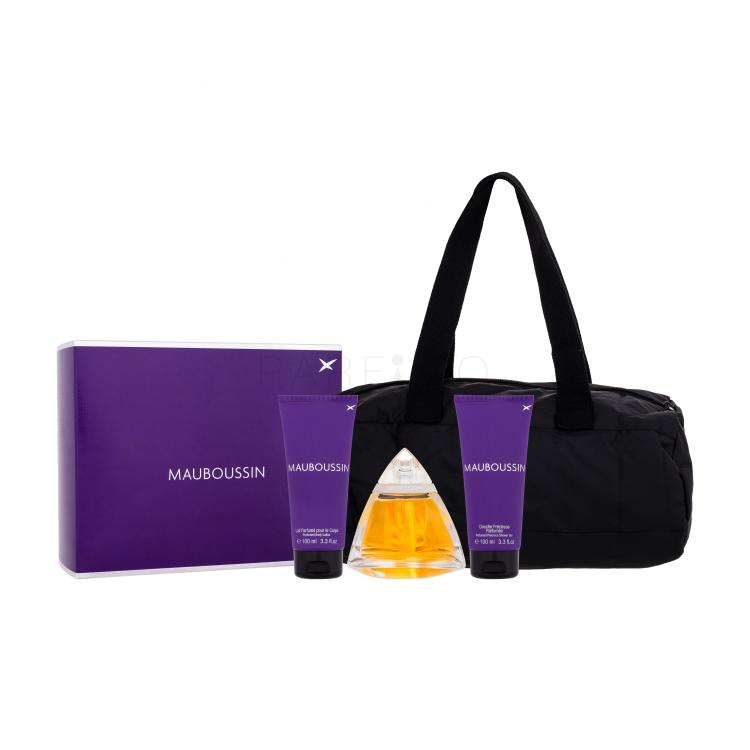 Mauboussin Mauboussin Ajándékcsomagok Eau de Parfum 100 ml + testápoló 100 ml + tusfürdő 100 ml + kozmetikai táska