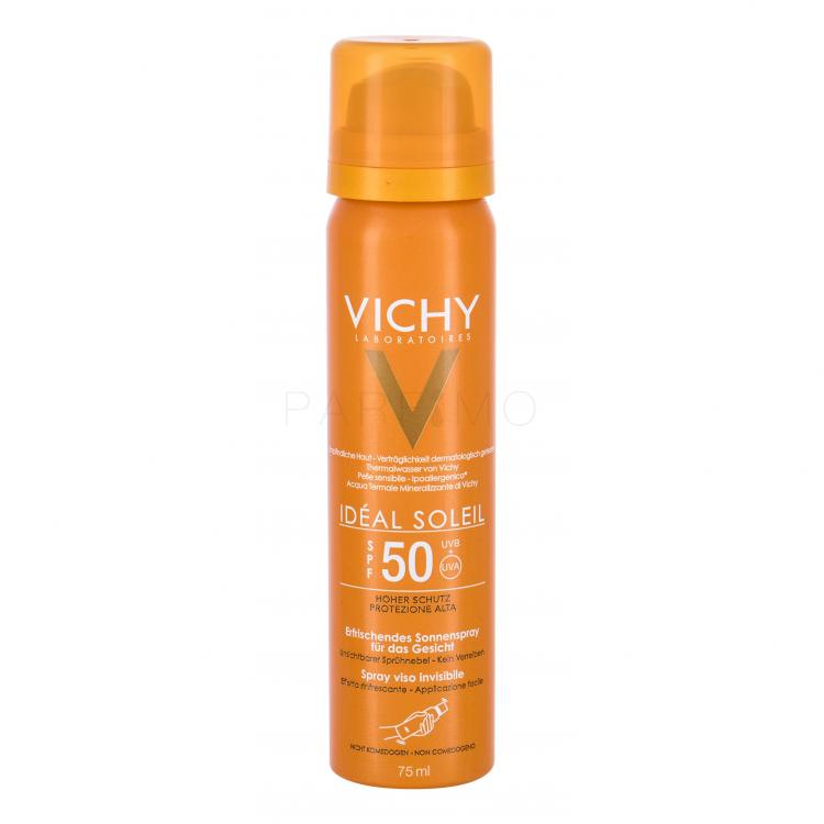 Vichy Idéal Soleil Invisible Hydrating Face Mist SPF50 Fényvédő készítmény arcra nőknek 75 ml