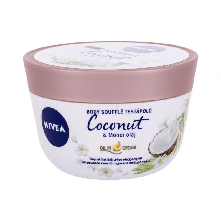 Nivea Body Soufflé Coconut &amp; Monoi Oil Testápoló krém nőknek 200 ml