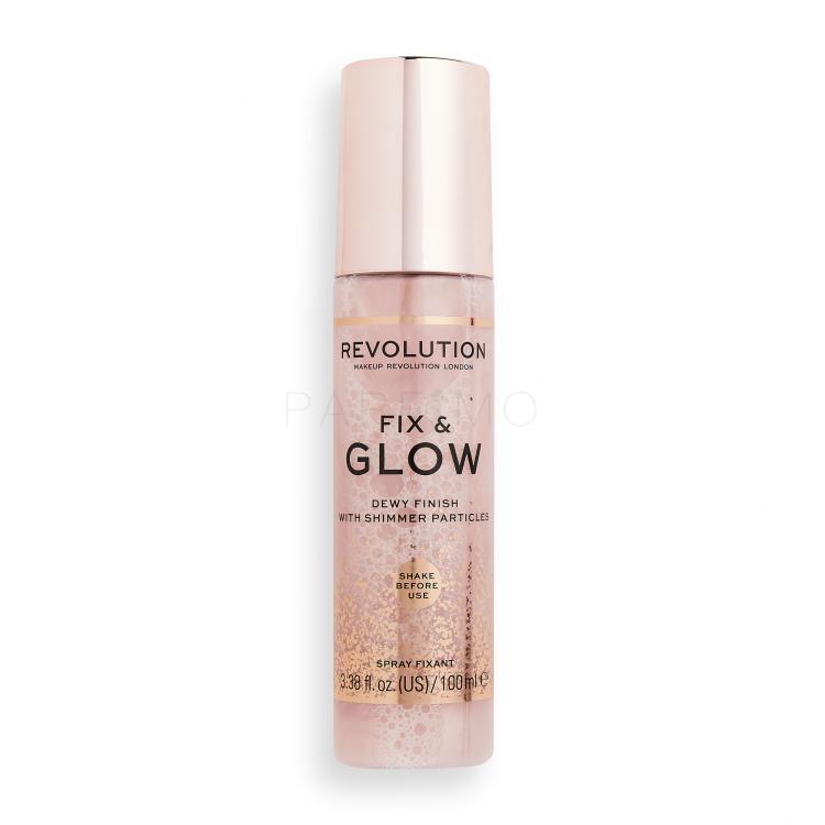 Makeup Revolution London Fix &amp; Glow Dewy Finish Sminkfixáló nőknek 100 ml