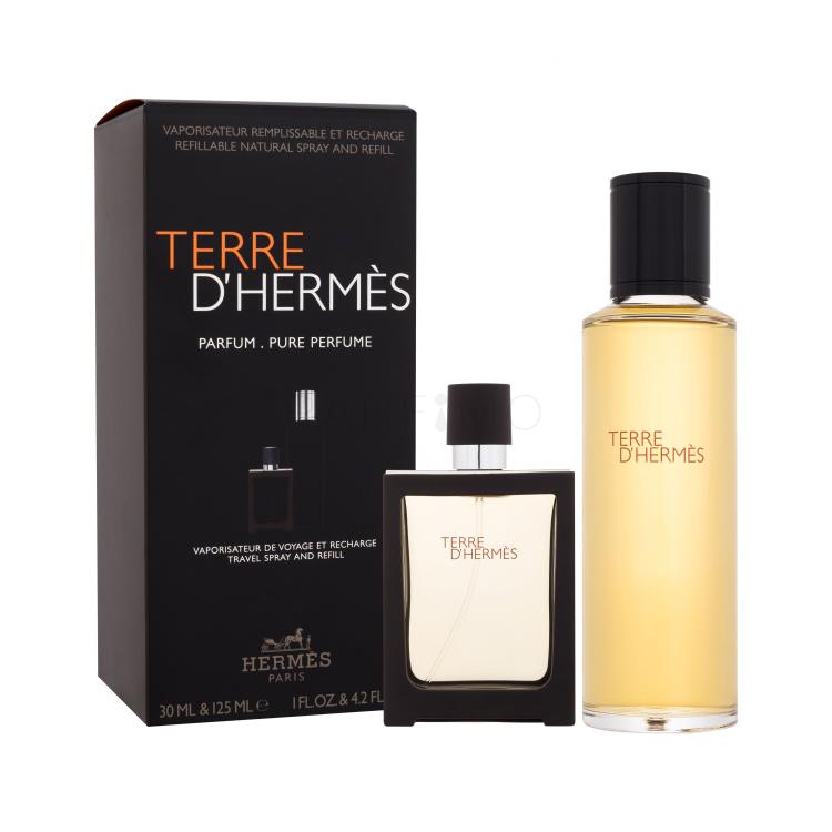 Hermes Terre d´Hermès Ajándékcsomagok parfüm utántöltő 125 ml + parfüm utántöltő palack 30 ml Refill