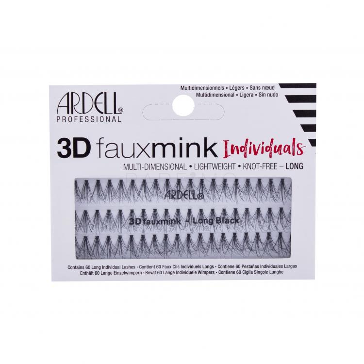 Ardell 3D Faux Mink Individuals Long Műszempilla nőknek 60 db Változat Black