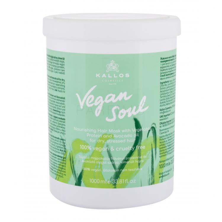 Kallos Cosmetics Vegan Soul Nourishing Hajpakolás nőknek 1000 ml