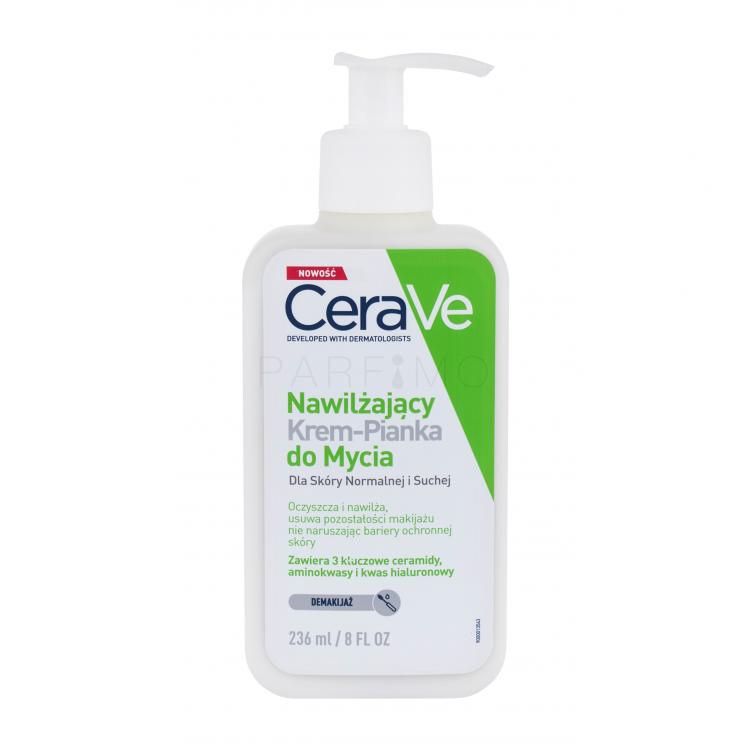 CeraVe Facial Cleansers Hydrating Cream-to-Foam Bőrtisztító krém nőknek 236 ml