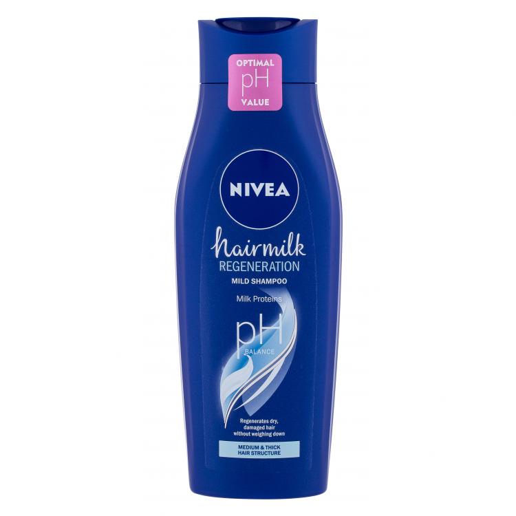 Nivea Hairmilk Regeneration Mild Sampon nőknek 400 ml