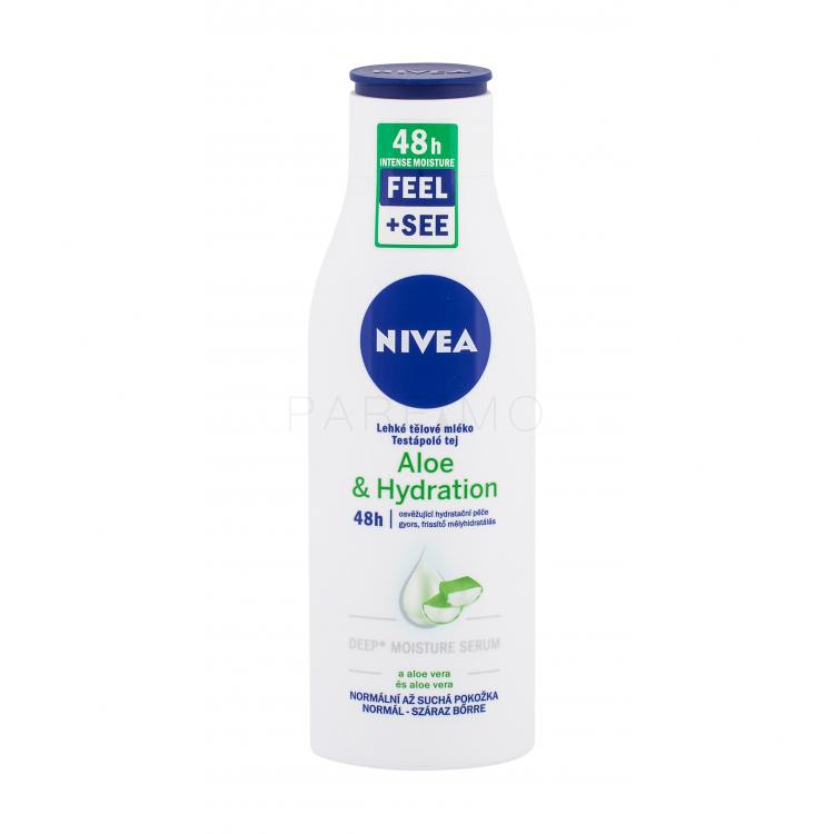 Nivea Aloe &amp; Hydration 48h Testápoló tej nőknek 250 ml