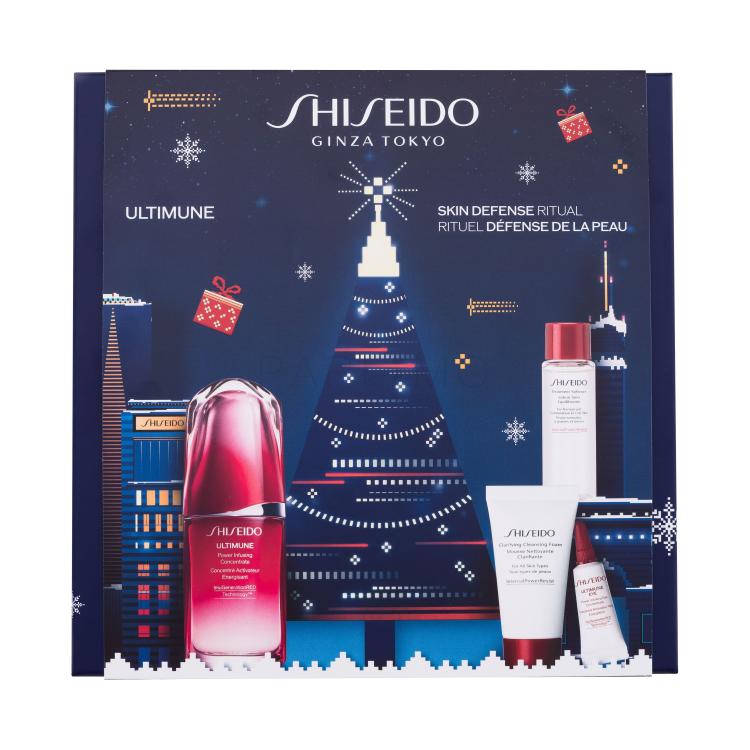 Shiseido Ultimune Power Infusing Concentrate Ajándékcsomagok Ultimune Power Infusing Concentrate arcszérum 50 ml + Clarifying Cleansing Foam arctisztító hab 30 ml + Treatment Softener arclemosó 30 ml + Ultimune Power Infusing Eye Concentrate szemszérum 3 ml